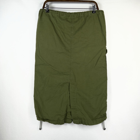 Forever 21 Cargo Maxi Skirt Green Cyber Grunge Indie Sleaze Punk Y2K Size XS - Picture 5 of 6